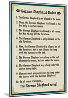 German Shepherd House Rules-null-Mounted Poster