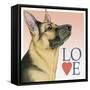 German Shepherd Love-Tomoyo Pitcher-Framed Stretched Canvas