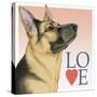 German Shepherd Love-Tomoyo Pitcher-Stretched Canvas