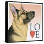 German Shepherd Love-Tomoyo Pitcher-Framed Stretched Canvas