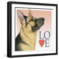 German Shepherd Love-Tomoyo Pitcher-Framed Giclee Print