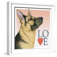 German Shepherd Love-Tomoyo Pitcher-Framed Giclee Print