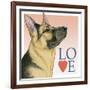 German Shepherd Love-Tomoyo Pitcher-Framed Giclee Print