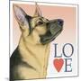 German Shepherd Love-Tomoyo Pitcher-Mounted Giclee Print