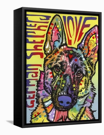 German Shepherd Luv-Dean Russo-Framed Stretched Canvas