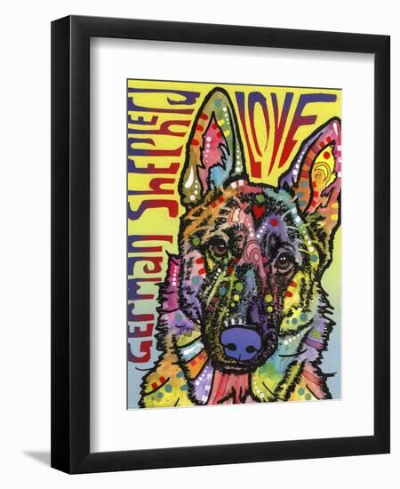 German Shepherd Luv-Dean Russo-Framed Premium Giclee Print