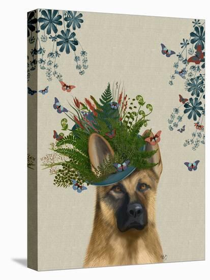 German Shepherd Milliners Dog-Fab Funky-Stretched Canvas