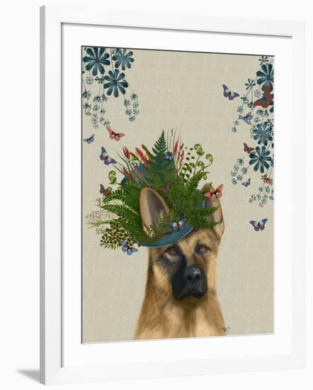 German Shepherd Milliners Dog-Fab Funky-Framed Art Print