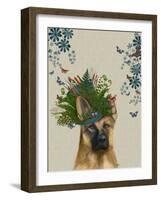 German Shepherd Milliners Dog-Fab Funky-Framed Art Print