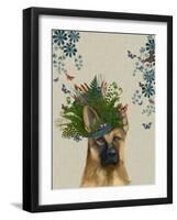 German Shepherd Milliners Dog-Fab Funky-Framed Art Print