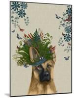 German Shepherd Milliners Dog-Fab Funky-Mounted Art Print