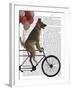 German Shepherd on Bicycle-Fab Funky-Framed Art Print