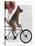 German Shepherd on Bicycle-Fab Funky-Stretched Canvas