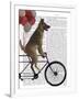 German Shepherd on Bicycle-Fab Funky-Framed Art Print