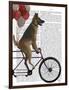 German Shepherd on Bicycle-Fab Funky-Framed Art Print