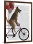 German Shepherd on Bicycle-Fab Funky-Framed Art Print