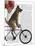 German Shepherd on Bicycle-Fab Funky-Mounted Art Print