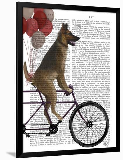 German Shepherd on Bicycle-Fab Funky-Framed Art Print