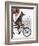 German Shepherd on Bicycle-Fab Funky-Framed Art Print