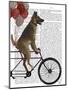 German Shepherd on Bicycle-Fab Funky-Mounted Art Print