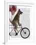 German Shepherd on Bicycle-Fab Funky-Framed Art Print