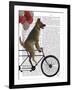 German Shepherd on Bicycle-Fab Funky-Framed Art Print