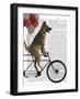 German Shepherd on Bicycle-Fab Funky-Framed Art Print