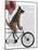 German Shepherd on Bicycle-Fab Funky-Mounted Art Print