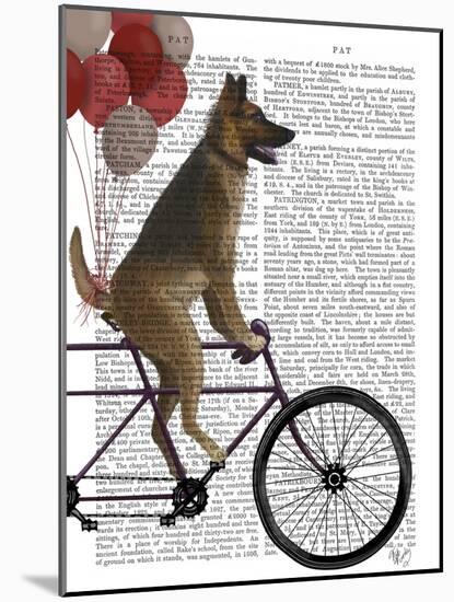 German Shepherd on Bicycle-Fab Funky-Mounted Art Print