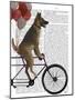 German Shepherd on Bicycle-Fab Funky-Mounted Art Print