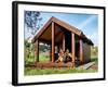 German Shepherd Resting in its Wooden Kennel-pryzmat-Framed Photographic Print