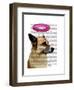 German Shepherd with Pink Halo-Fab Funky-Framed Art Print