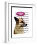 German Shepherd with Pink Halo-Fab Funky-Framed Art Print