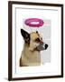 German Shepherd with Pink Halo-Fab Funky-Framed Art Print