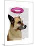 German Shepherd with Pink Halo-Fab Funky-Mounted Art Print