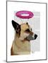 German Shepherd with Pink Halo-Fab Funky-Mounted Art Print