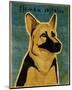 German Shepherd-John Golden-Mounted Giclee Print