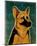 German Shepherd-John Golden-Mounted Art Print