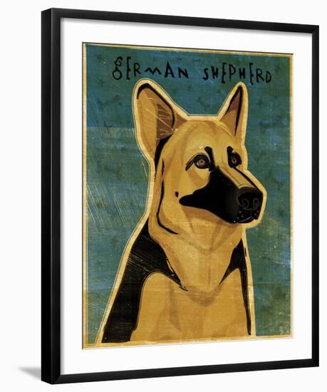 German Shepherd-John W^ Golden-Framed Art Print