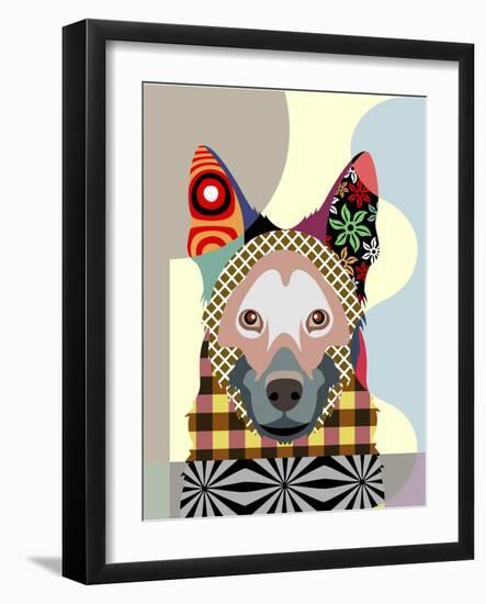 German Shepherd-Lanre Adefioye-Framed Giclee Print