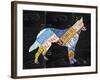 German Shepherd-Design Turnpike-Framed Giclee Print