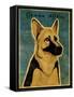 German Shepherd-John W Golden-Framed Stretched Canvas