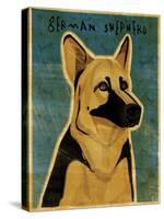 German Shepherd-John W Golden-Stretched Canvas