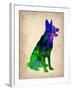 German Sheppard Watercolor-NaxArt-Framed Art Print