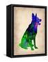 German Sheppard Watercolor-NaxArt-Framed Stretched Canvas