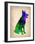 German Sheppard Watercolor-NaxArt-Framed Art Print