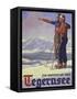 German Ski Poster-Harry Mayer-Framed Stretched Canvas