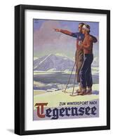 German Ski Poster-Harry Mayer-Framed Photographic Print