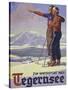 German Ski Poster-Harry Mayer-Stretched Canvas