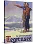 German Ski Poster-Harry Mayer-Stretched Canvas